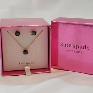 Kate spade New York Black Earrings and Necklace